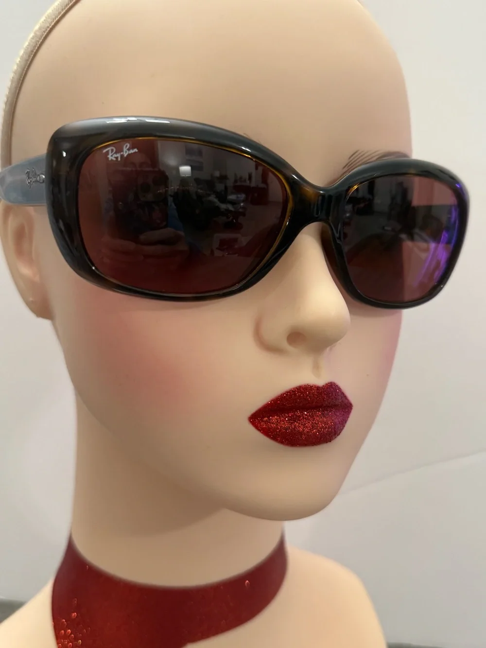 Ray-Ban Jackie Ohh Women's Polished Havana Sunglasses with Brown Glass Lenses
